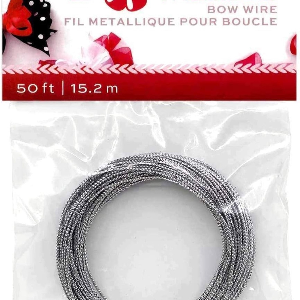 NEW BOW WIRE SILVER 50 FT 15.2M BOWDABRA NWT CUSTOM BOW-MAKING NECESSITY